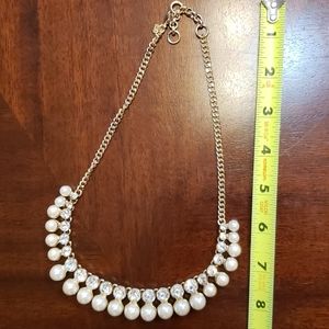Pearl/crystal statement necklace
